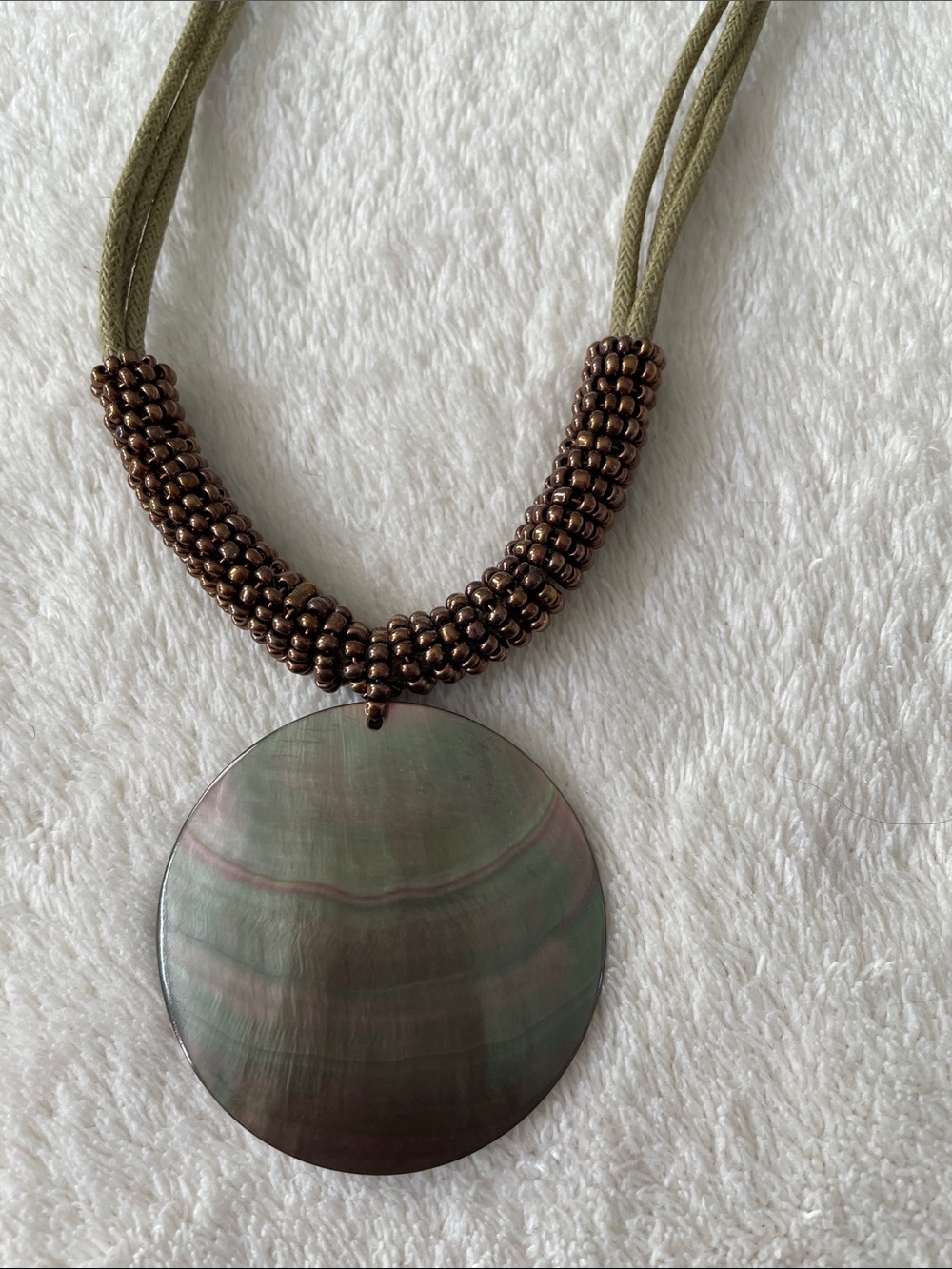 Lia Sophia abalone pendant necklace